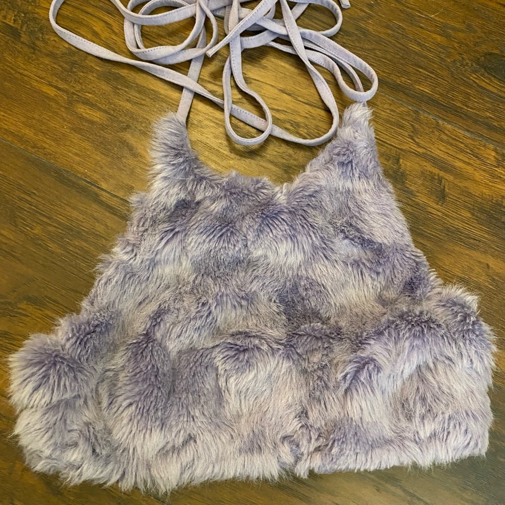 Purple furry top